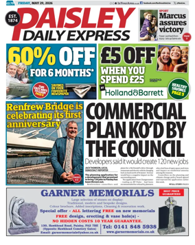 Cover of Paisley Daily Express