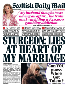 Cover of Scottish Daily Mail