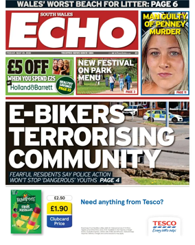 Cover of South Wales Echo