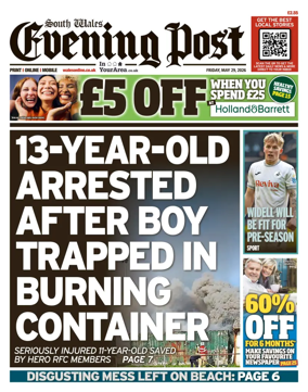 Cover of South Wales Evening Post