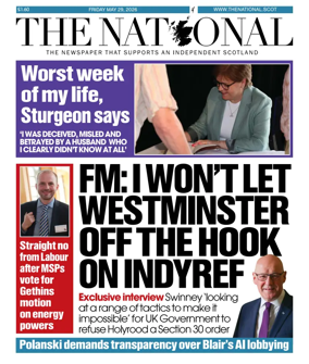 Cover of The National (Scotland)