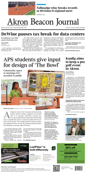 Cover of Akron Beacon Journal