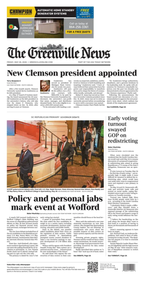 Cover of The Greenville News