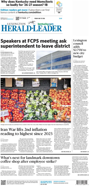 Cover of Lexington Herald-Leader