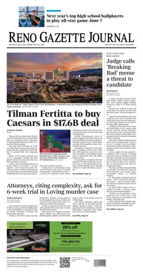 Cover of Reno Gazette Journal