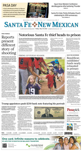 Cover of Santa Fe New Mexican