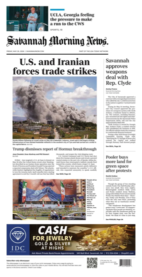 Cover of Savannah Morning News