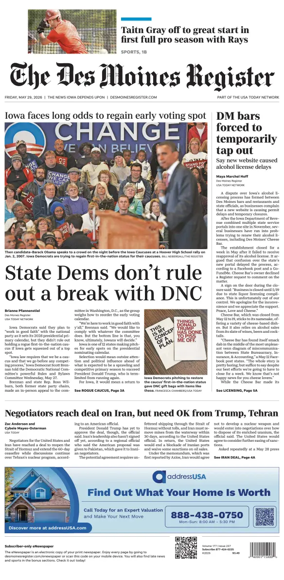 Cover of The Des Moines Register