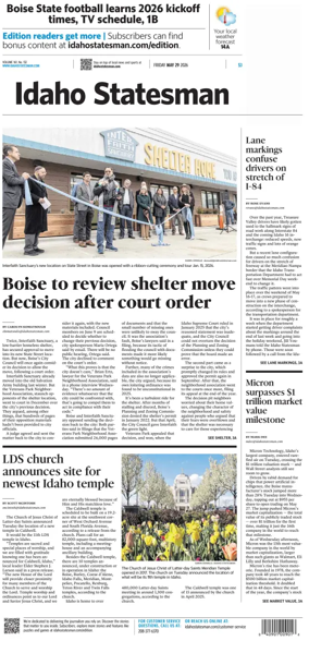 Cover of The Idaho Statesman