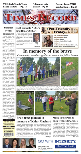 Cover of Valley City Times-Record