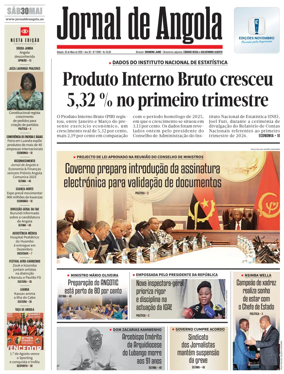 Cover of Jornal de Angola