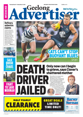 Cover of Geelong Advertiser