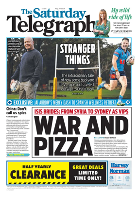 Cover of The Daily Telegraph (Sydney)