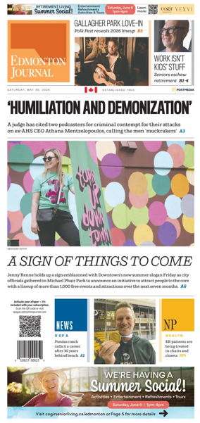 Cover of Edmonton Journal