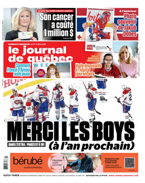 Cover of Le Journal de Quebec