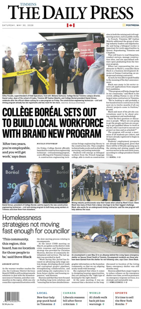 Cover of The Daily Press (Timmins)