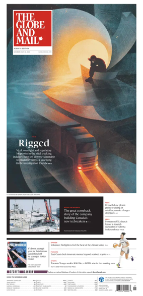 Cover of The Globe and Mail (Alberta Edition)