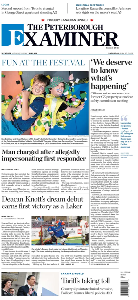 Cover of The Peterborough Examiner