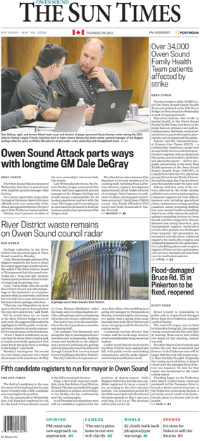 Cover of The Sun Times (Owen Sound)