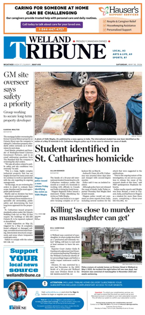 Cover of The Welland Tribune