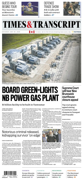 Cover of Times & Transcript