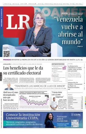 Cover of La Republica (Colombia)