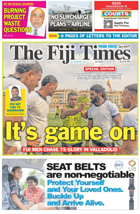 Cover of The Fiji Times