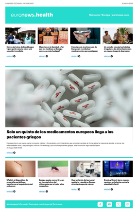 Cover of Euronews Health (Spanish) Compiled Edition
