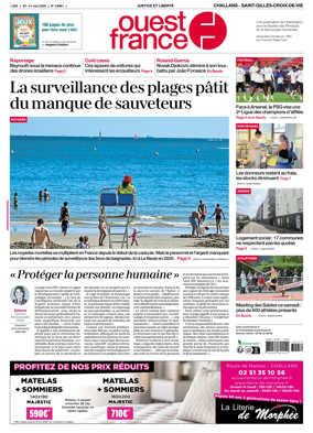 Cover of Ouest France (Challans / Saint-Gilles-Croix-de-Vie)