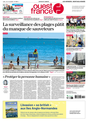 Cover of Ouest France (Les Herbiers / Montaigu)