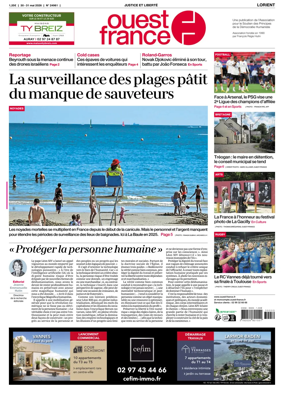 Cover of Ouest France (Lorient)