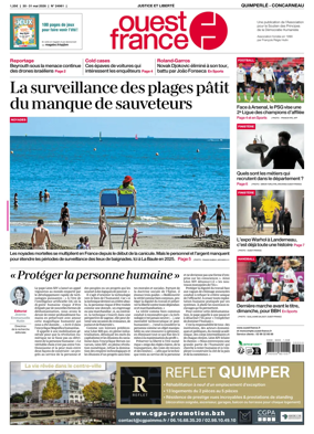 Cover of Ouest-France (Quimperle Concarneau)