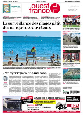 Cover of Ouest-France (Saint-Brieuc Lamballe)