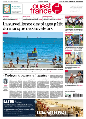 Cover of Ouest France (Saint-Nazaire La Baule Guerande)