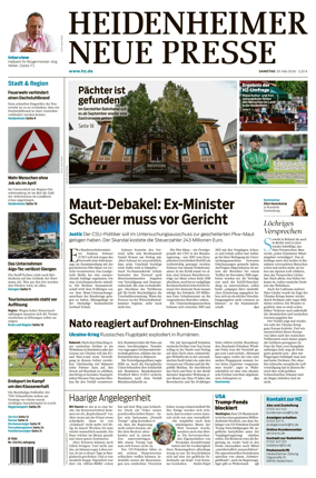 Cover of Heidenheimer Neue Presse