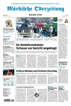 Cover of Markische Oderzeitung Eberswalde