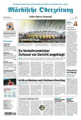 Cover of Markische Oderzeitung Eisenhuttenstadt