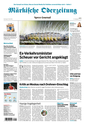 Cover of Markische Oderzeitung Spree-Journal