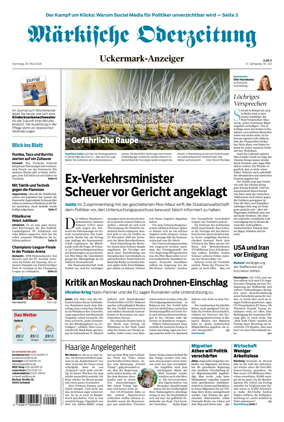 Cover of Markische Oderzeitung Uckermarkanzeiger