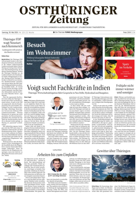 Cover of Ostthuringer Zeitung (Landkreis Saalfeld-Rudolstadt)