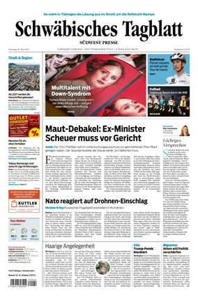 Cover of Schwabisches Tagblatt - Tubinger Chronik