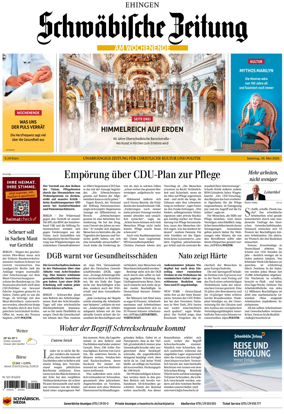 Cover of Schwabische Zeitung (Ehingen)