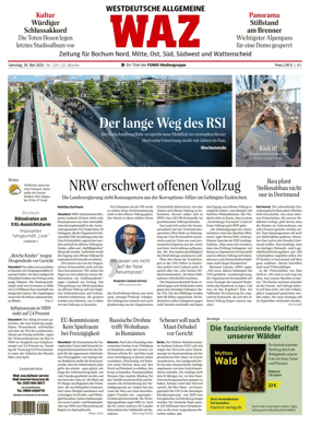 Cover of Westdeutsche Allgemeine Zeitung (Bochum)