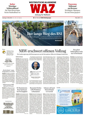 Cover of Westdeutsche Allgemeine Zeitung (Mulheim an der Ruhr)