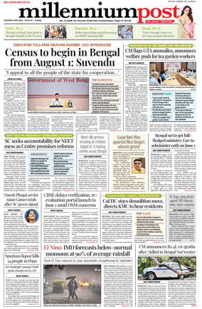 Cover of Millennium Post (Kolkata)