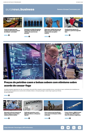 Cover of Euronews Business (Portuguese)