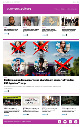 Cover of Euronews Culture and Sport (Portuguese)