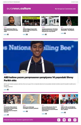 Cover of Euronews Culture and Sport (Turkish) Compiled Edition