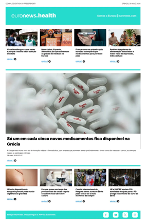 Cover of Euronews Health (Portuguese)