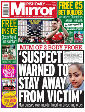 Cover of Irish Daily Mirror